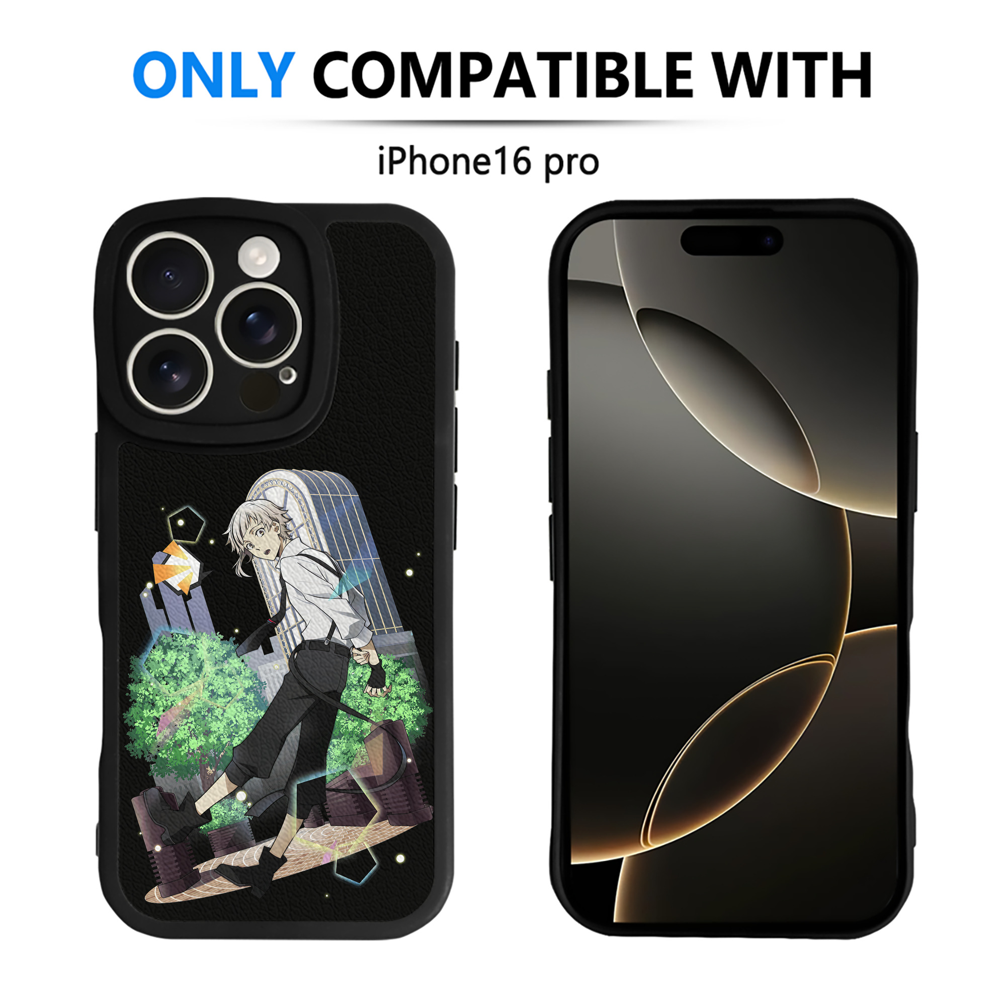 （画像用） 文豪ストレイドッグス Bungo Stray Dogs 【iPhone 16シリーズ対応】シリコンスマホケース（レザー調） 材質：シリコン